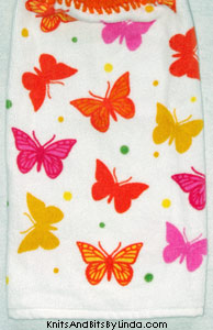 small butterflies hanging hand towel