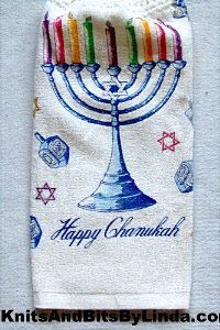 chanukah hanging kitchen hand towel