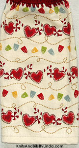 Christmas candy garland hanging hand towel