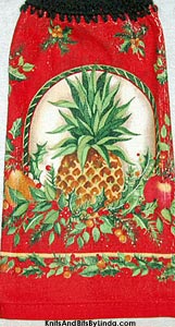 pineapple hanging christmas hand towel