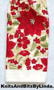 small poinsettias kitchn hand towel