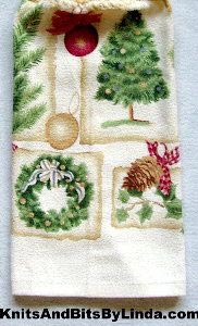 White Christmas hand towel