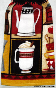 classic coffee hanging hand towel