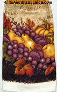Fall Fruit Kitchen Hand Towel