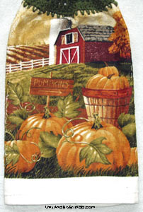 pumpkin farm 1 kitchen hand towel