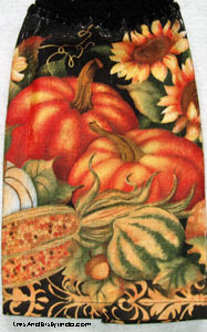 pumpkin harvest 2 kitchen hand towel