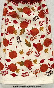 pumpkins 3 hanging hand towel