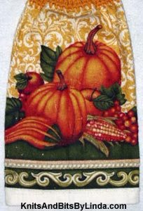 Pumpkins & Veggies Kitchen Hand Towel
