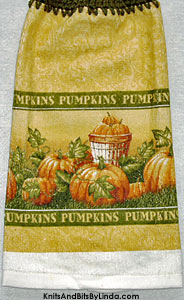 pumpkins 2 hanging kitchen hand towel