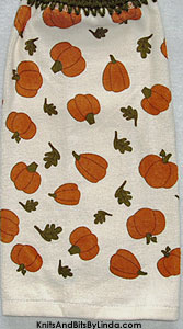 pumpkins 4 hanging hand towel