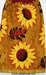 fall sunflowers 3 hanging hand towel
