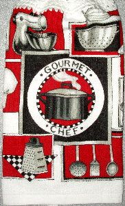 gourmet chef hanging hand towel