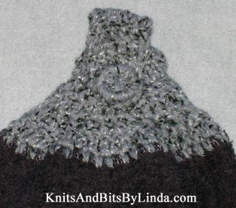 gray hand towel with Millennium yarn top