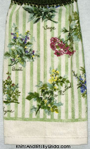 herb thyme kitchen hand towel