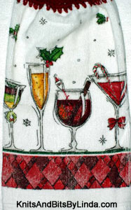 Holiday Drinks Christmas hand towel