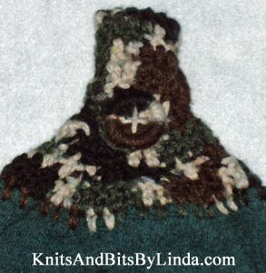 Hunter kitchen hand towelwith MASH yarn top