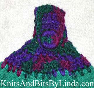 jade hand towel with multi yarn top of Gemstone yarn