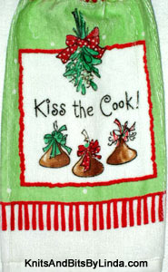 Kiss the Cook hanging  hand towel