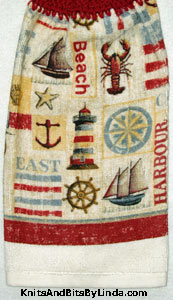 coastal images haning hand towel