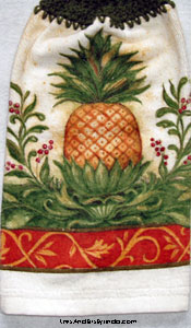 hospitality pineapple hand towel