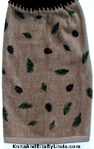 pinecones hand towel