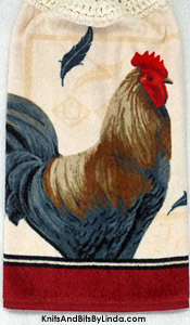 rooster terry kitchen hand towel