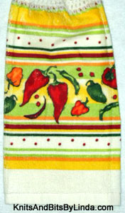 salsa picante hanging kitchen hand towel