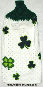  kitchen hand towel with shamrocks