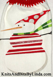 snowman kitchen hand towel