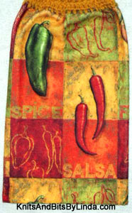 spicy salsa hanging kitchen hand towel