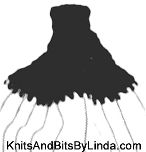 White dish towel with black verticle lines