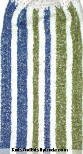 blue and sage strip hand towel
