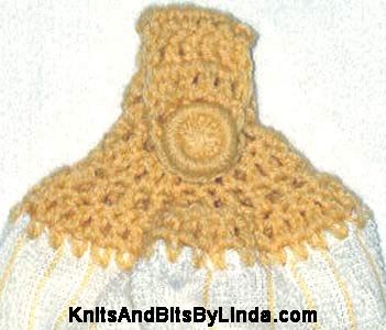 Cornmeal yellow stripe Hand Towel