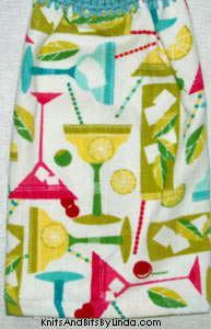 summer drink glasses on hand towel