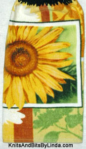 Large Sunflower Kitchen Hand Towel