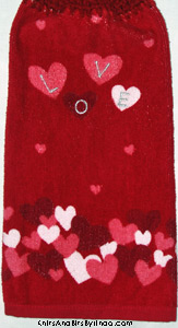 L-O-V-E valentine hand towel