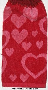 lots of hearts valentine hand towel