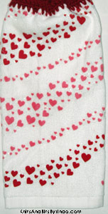 swirling hearts valentines day towel