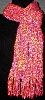 Bright Pink full length fashion scarf in crochet