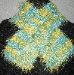 Blue-green Gedifra keyhole scarf