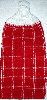 Red Plaid Hanging hand towel