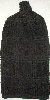 Solid black hanging kitchen hand towel with black fleck yarn top