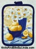 lemons & daisies kitchen pot holder