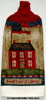 large colonial house on americana hand towel