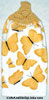gold butterflies on a white hand towel