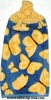 gold butterflies on a blue kitchen hand towel