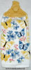 Blueand Yellow Butterfilies hanging kitchen hand towel