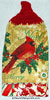 red cardinal 4 christmas hand towel