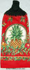 Christmas pineapple on hanging kitchen hand towel