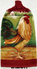 farmland rooster 2 hanging hand towel